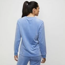 FILA Liv Velour Crew Blue -women's clothing Sales 631281 C 0400 00 2