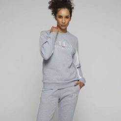 FILA Valentina Crew Grey Marle -women's clothing Sales 631282 C 0060 24