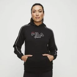 FILA Jade Hoodie Black 7 FILA Jade Hoodie Black -women's clothing Sales 631283 C 0001 00