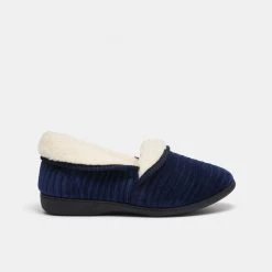 Grosby Camilla Fur Lined Slipper Blue -women's clothing Sales 631295 C 0400 00