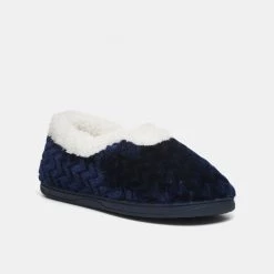 Grosby Invisible Eugenie 2 Fur Lined Slipper Navy -women's clothing Sales 631296 C 0410 00 2
