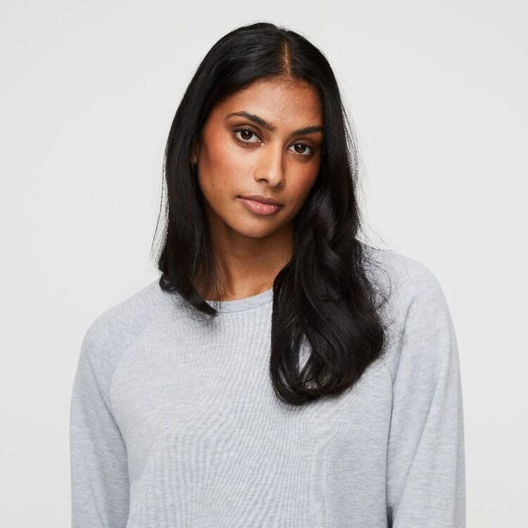 LMA Active Double Hem Raglan Sweat Top Grey Marle 4 LMA Active Double Hem Raglan Sweat Top Grey Marle - Image 2