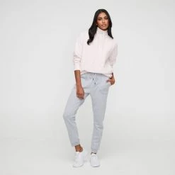 LMA Active Tapered Leg Trackpant Grey Marle -women's clothing Sales 631301 C 0060 24