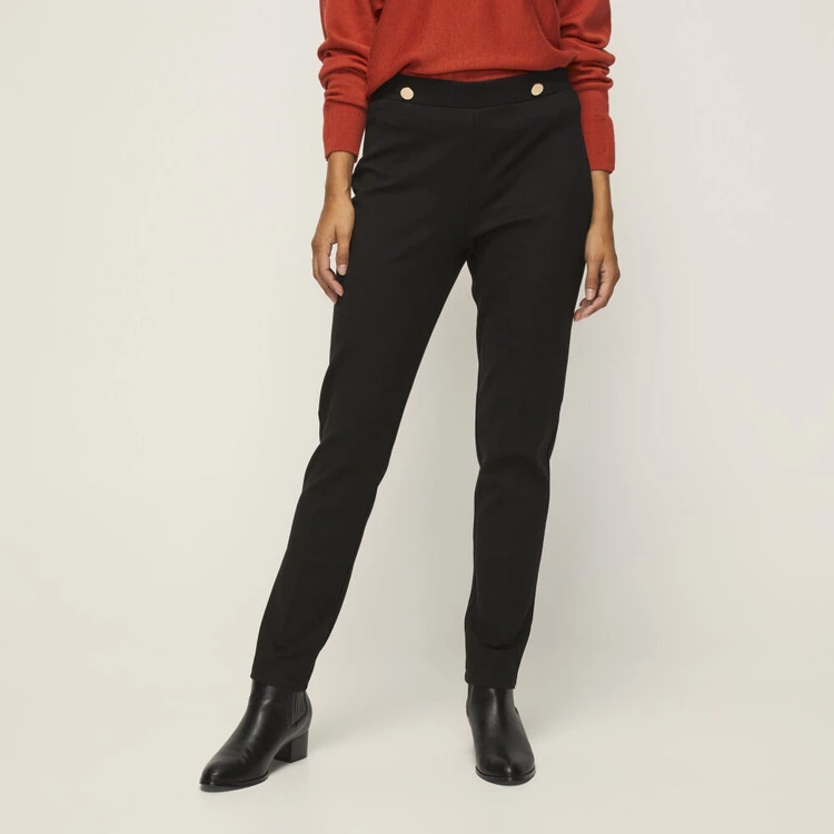 Jane Lamerton Gold Button Pant Black 3 Jane Lamerton Gold Button Pant Black