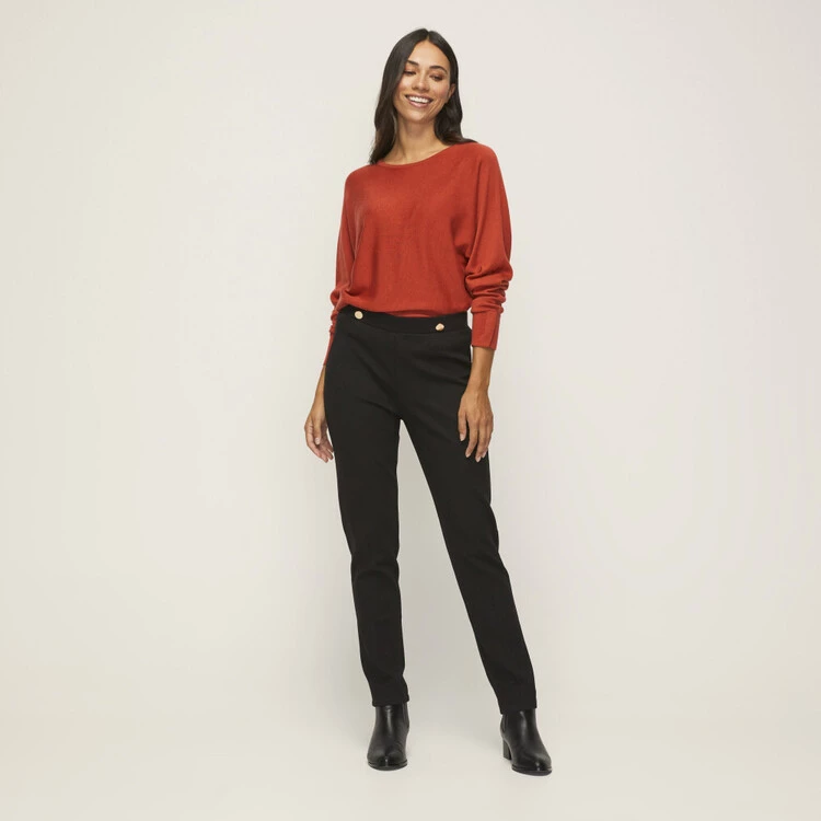 Jane Lamerton Gold Button Pant Black 6 Jane Lamerton Gold Button Pant Black - Image 4