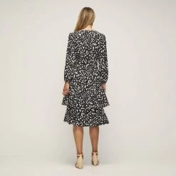 Jane Lamerton Embrace Wrap Dress Multicoloured Print -women's clothing Sales 631684 C 0964 40 3