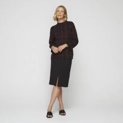 Jane Lamerton Funnel Neck Jumper Berry -women's clothing Sales 631686 C 0651 02 3