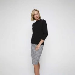 Jane Lamerton Pocket Rib Sweater Black