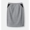 Jane Lamerton Contrast Houndstooth Skirt Black & Ivory -women's clothing Sales 631691 C 1006 17