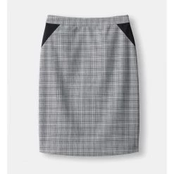 Jane Lamerton Contrast Houndstooth Skirt Black & Ivory