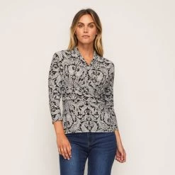 Jane Lamerton Wrap Top Paisley Print