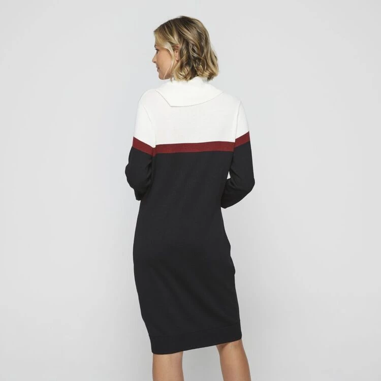 Jane Lamerton Spliced Neck Knit Dress Multicoloured 5 Jane Lamerton Spliced Neck Knit Dress Multicoloured - Image 3