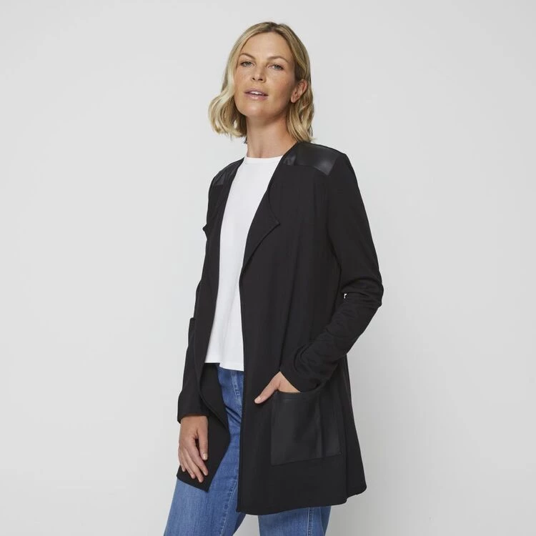 Jane Lamerton Patch Pocket Cardigan Black 5 Jane Lamerton Patch Pocket Cardigan Black - Image 3