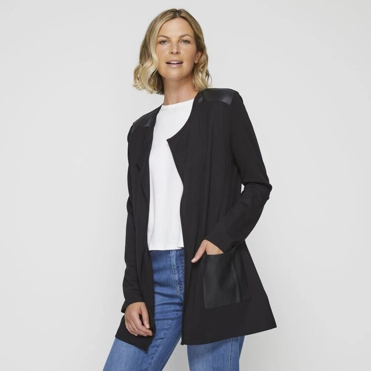 Jane Lamerton Patch Pocket Cardigan Black 7 Jane Lamerton Patch Pocket Cardigan Black - Image 5