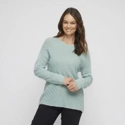 Savannah Spliced Knit Jumper Mint 5 Savannah Spliced Knit Jumper Mint -women's clothing Sales 631760 C 0313 49