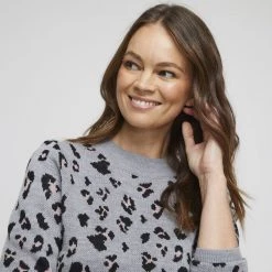 Savannah Jacquard Jumper Grey -women's clothing Sales 631761 C 0020 00