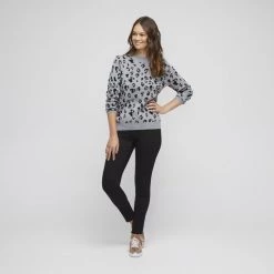 Savannah Jacquard Jumper Grey