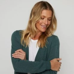 Savannah Cable Detail Cardigan Lagoon -women's clothing Sales 631766 C 0312 66