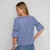 Savannah Square Neck Lace Detail Top Blue Steel -women's clothing Sales 631770 C 0420 33 2