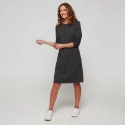 Savannah Cable Texture Dress Charcoal -women's clothing Sales 631775 C 0010 00 3