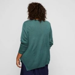 Khoko Plus Asymmetric Hem Knit Lagoon -women's clothing Sales 631780 C 0312 66 2