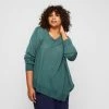 Khoko Plus Asymmetric Hem Knit Lagoon 1 Khoko Plus Asymmetric Hem Knit Lagoon -women's clothing Sales 631780 C 0312 66 5
