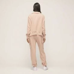 Anthology O Ring Zip Up Jumper Dust Pink -women's clothing Sales 631790 C 0680 52 2