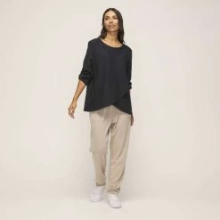 Anthology Long Sleeve Wrap Front Top Black 9 Anthology Long Sleeve Wrap Front Top Black -women's clothing Sales 631793 C 0001 00