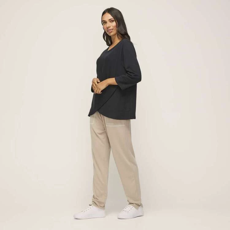 Anthology Long Sleeve Wrap Front Top Black 4 Anthology Long Sleeve Wrap Front Top Black - Image 2