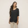 Anthology Long Sleeve Wrap Front Top Black -women's clothing Sales 631793 C 0001 00 4