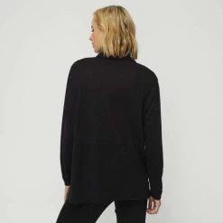 Anthology Rib Funnel Neck Top Black -women's clothing Sales 631799 C 0001 00 2