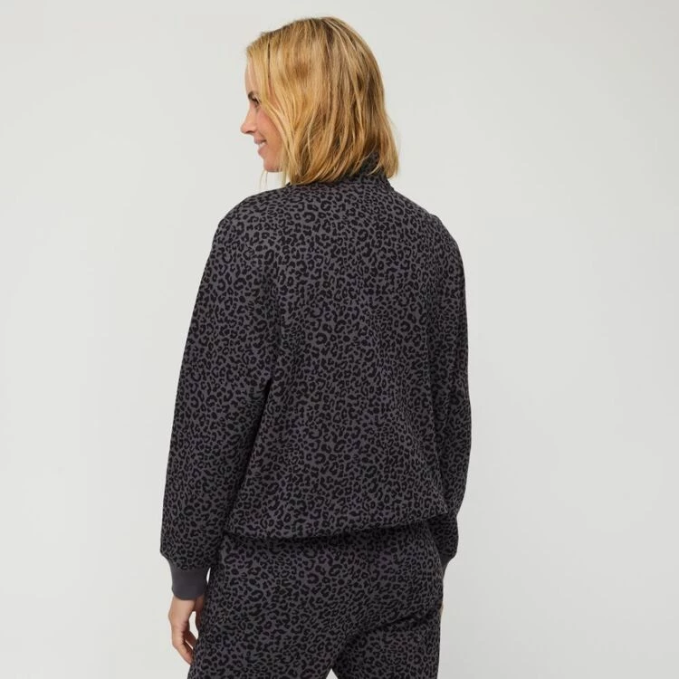 Anthology 1/4 Zip Sweat Top Leopard 4 Anthology 1/4 Zip Sweat Top Leopard - Image 2