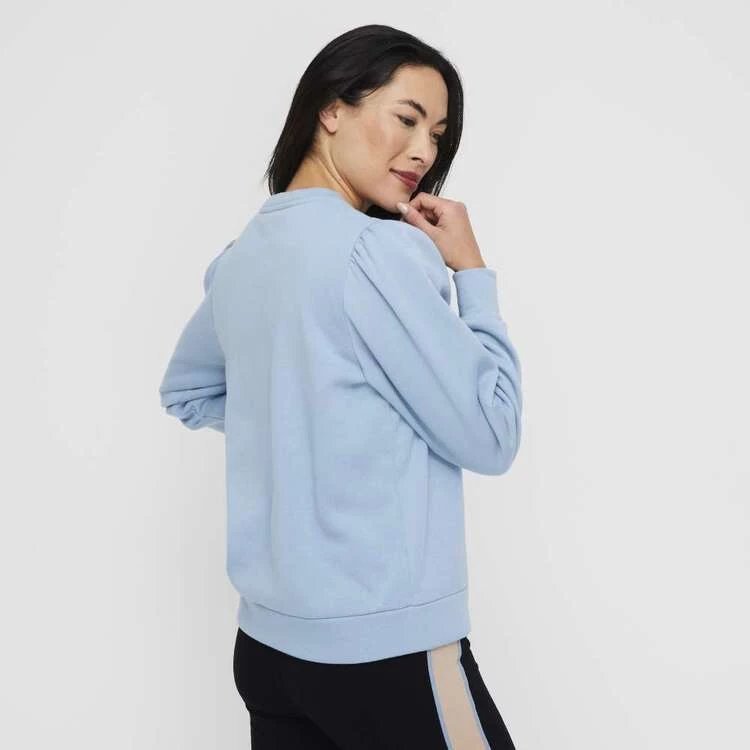 GR Giaan Rooney Gathered Sleeve Crew Neck Jumper Pale Blue 4 GR Giaan Rooney Gathered Sleeve Crew Neck Jumper Pale Blue - Image 2
