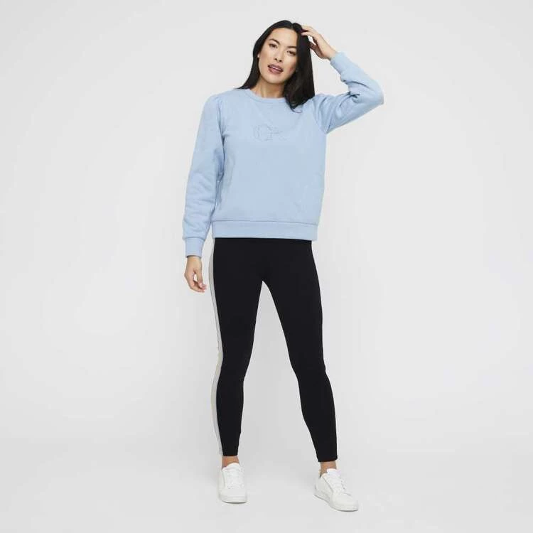 GR Giaan Rooney Gathered Sleeve Crew Neck Jumper Pale Blue 3 GR Giaan Rooney Gathered Sleeve Crew Neck Jumper Pale Blue