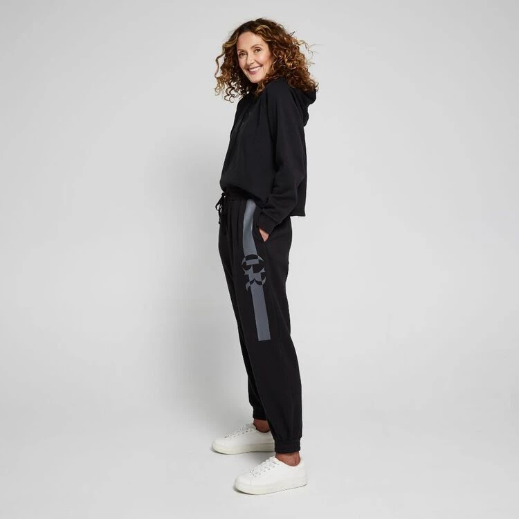 GR Giaan Rooney Textured Knee Patch Jogger Black 6 GR Giaan Rooney Textured Knee Patch Jogger Black - Image 4