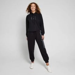 GR Giaan Rooney Cropped Logo Hoodie Black -women's clothing Sales 631819 C 0001 00