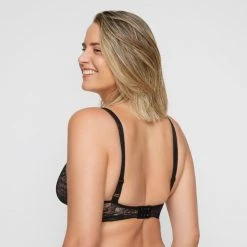 Triumph Amourette Charm Lace Underwire Bra Black -women's clothing Sales 631907 C 0001 00 4