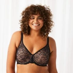 Triumph Amourette Charm Lace Underwire Bra Black -women's clothing Sales 631907 C 0001 00 5