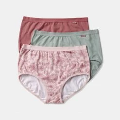 Underworks Organic Cotton Full Brief 3 Pack Khaki