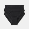 Underworks Bamboo Hi Cut 2 Pack Black