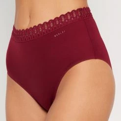 Berlei Understate Lace Full Brief Burgundy -women's clothing Sales 632903 C 0601 21