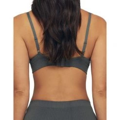 Ambra Organic Cotton Longline Bra Mineral Green