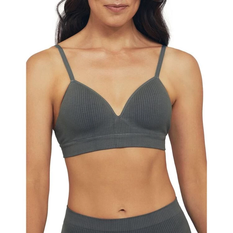 Ambra Organic Cotton Longline Bra Mineral Green 5 Ambra Organic Cotton Longline Bra Mineral Green - Image 3