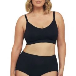 Ambra Curvesque Support Wirefree Bra Black -women's clothing Sales 632929 C 0001 00