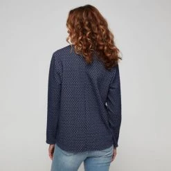 Savannah Textured Cowl Neck Top Navy -women's clothing Sales 632993 C 0410 00 2