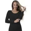 Underworks Ladies Single Invisible Long Sleeve Thermal Top Black -women's clothing Sales 633466 C 0001 00