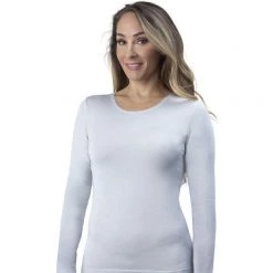 Underworks Ladies Long Sleeve Heat Retention Thermal Top Grey