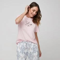 Sash & Rose Everyday Sleep Tee Light Pink -women's clothing Sales 634811 C 0681 08 2