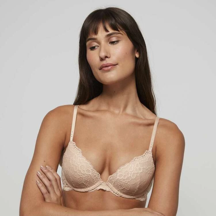 Pleasure State My Fit Lace Push Up Plunge Bra Beige 6 Pleasure State My Fit Lace Push Up Plunge Bra Beige - Image 4
