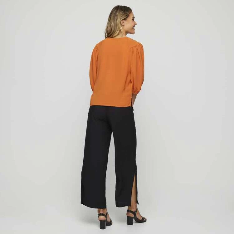 JB Jayson Brunsdon Gather Sleeve Top Tangerine 4 JB Jayson Brunsdon Gather Sleeve Top Tangerine - Image 2